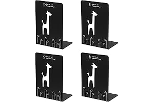 Giraffe Bookend Organizer for Office, Black