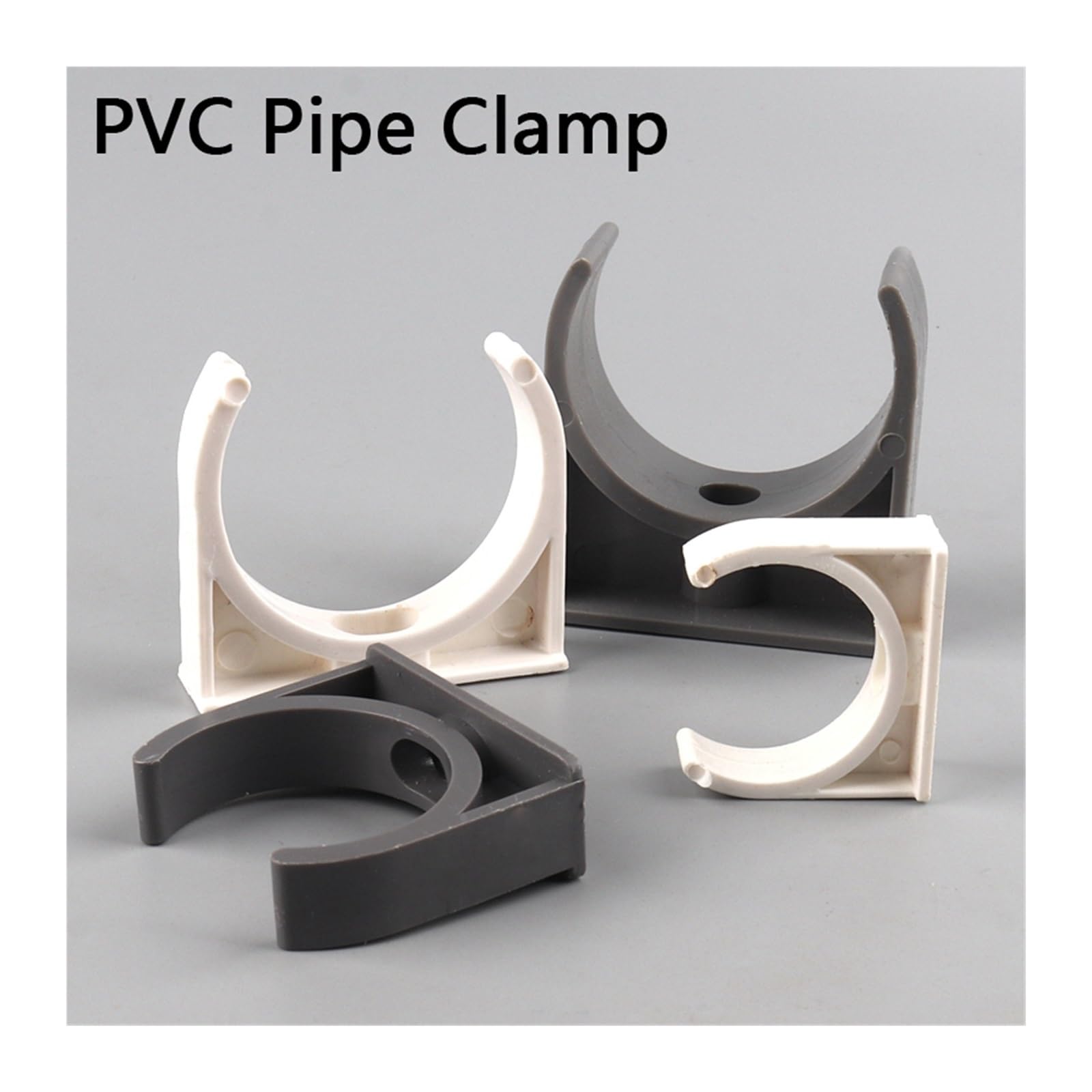Plastikowe klipsy do węży 10 sztuk zacisków rurowych PVC ID 20~50mm rura doprowadzająca wodę do akwarium typu U uchwyt karty mocujący narzędzia do mocowania rur nawadniających(G2,50mm)