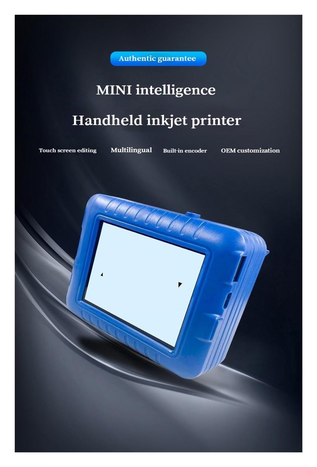 Imprimante à jet d'encre portable, Imprimante portative petite Machine de codage Mini imprimante à jet d'encre impression multilingue Logo imprimantes à jet d'encre à séchage rapide pour texte QRCode/