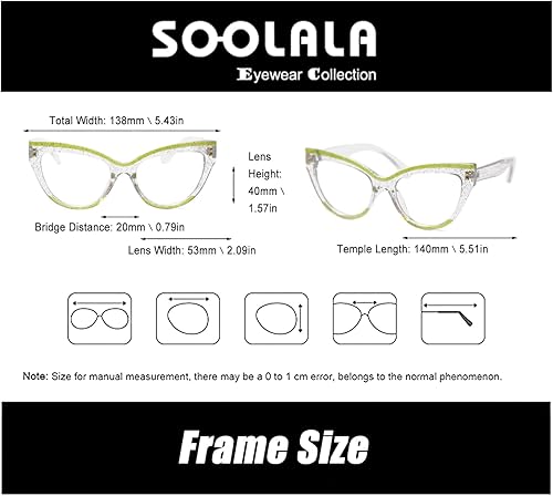 Miniatura 2 de SOOLALA Gafas de ojo de gato de moda para mujer, lentes de lectura con bloqueo de luz azul