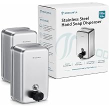 Commercial Wall Mount Soap Dispenser - 2 Pack Stainless Steel