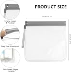 3Pcs Clear Travel Toiletry Bags 20 * 20cm Clear Bags TSA Approved Liquid Bags Leak Proof Travel Bag Carry On Airport Airline Compliant Bag Portable Waterproof Makeup Bags Airport Security (Grey)