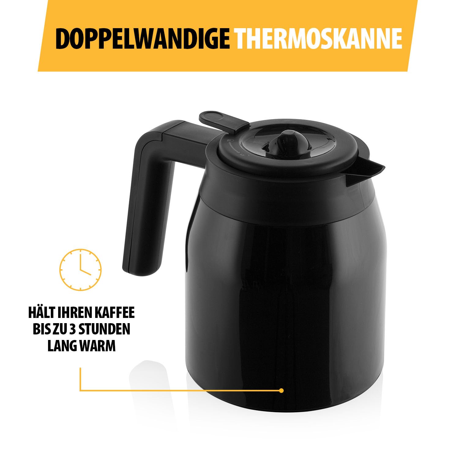 Tristar Koffiemachine, 1L Thermoskan, 900W, Dubbelwandig, 8–10 Kopjes, Druppelvrij, Automatische Uitschakeling, Compact, Droogkookbeveiliging, BPA- vrij, Gemakkelijk Schoon te Maken, CM-1285