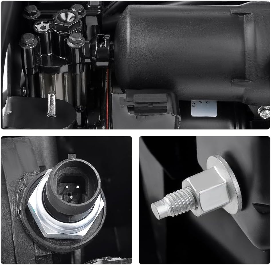 JDMON Rear Air Suspension Shock Absorber Struts and Suspension Compressor Pump Set Replacement for Cadillac Escalade 2002-2014, Chevy Avalanche/Suburban 1500 2002-2013, Tahoe/GMC Yukon 2000-2014, 2PC