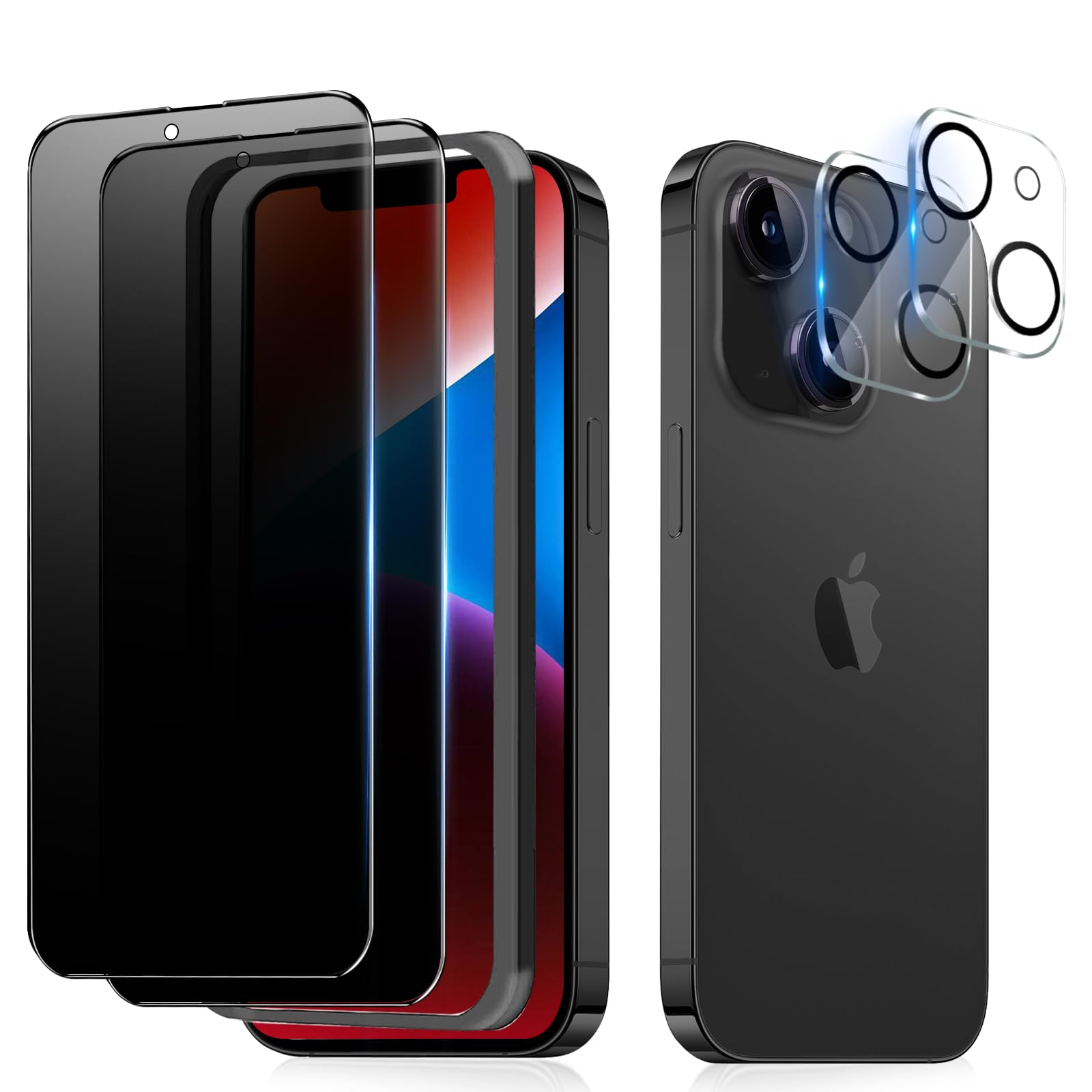 Amazon.co.jp: bokang iphone14 ガラスフィルム 覗き見防止【2枚セット 