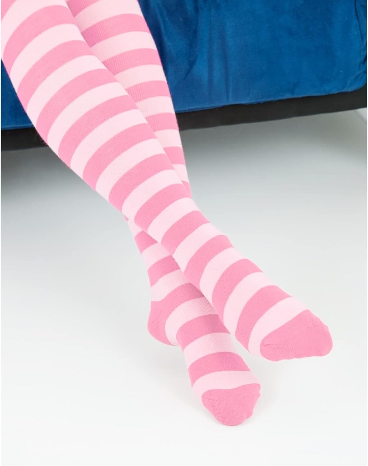 DRESHOW Extra Long High Thigh Socks Striped Over Knee Thin Tights Long Stocking - Image 2