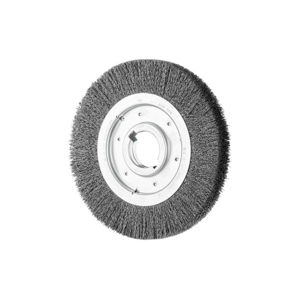 PFERD 81133 Medium Face Crimped Wheel Brush, Carbon Steel Wire, 10