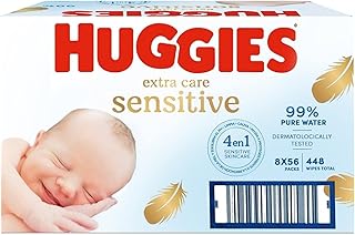 Sensetive Extra Care Baby Wipes - Pack of 8x56 = 448 Wipes