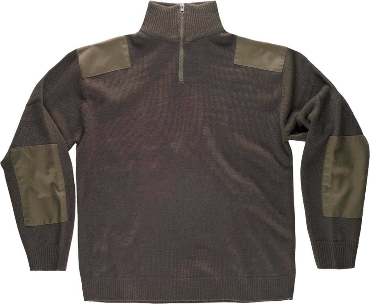WORKTEAM Jersey de Media Cremallera con Refuerzos en Hombros y Codos, Ideal para Frío Intenso (520 g/m2). Unisex