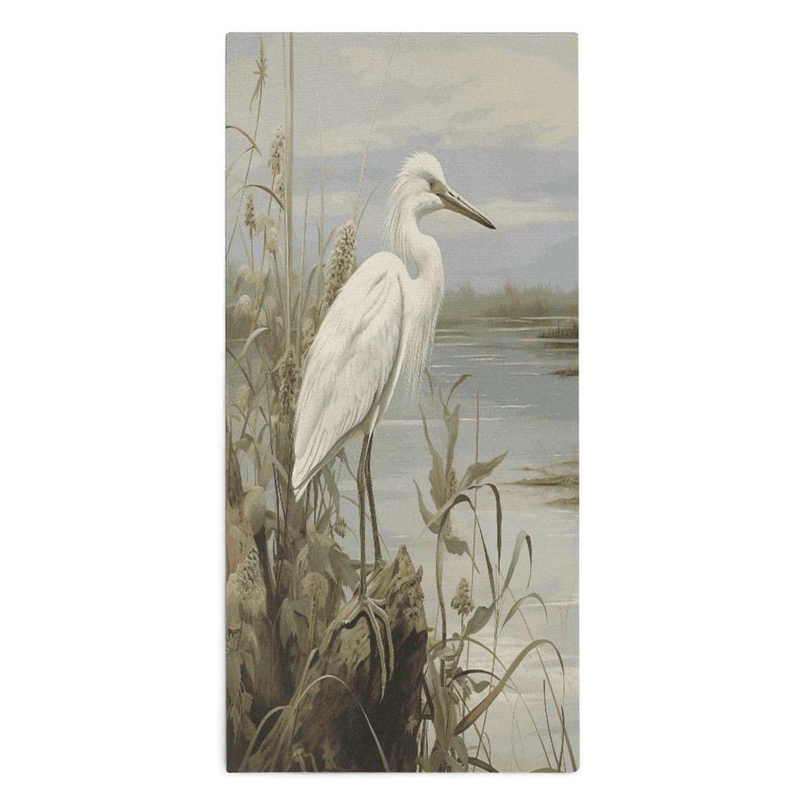 YUXBVKRS Swamp Egret Hand Towels for Bathroom 14x29 Inch