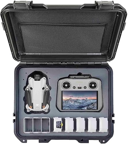 INNVO Funda rígida impermeable para DJI Mini 4 Pro Fly More Combo RC 2  RC-N2, funda protectora resistente compatible con DJI Mini 4 PROMini 3 PRO,