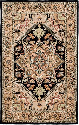 Image of 4x6 Ft Wool Tufted Rug - Compact Handcrafted Carpet for Small Living Rooms, Bedrooms & Study Areas