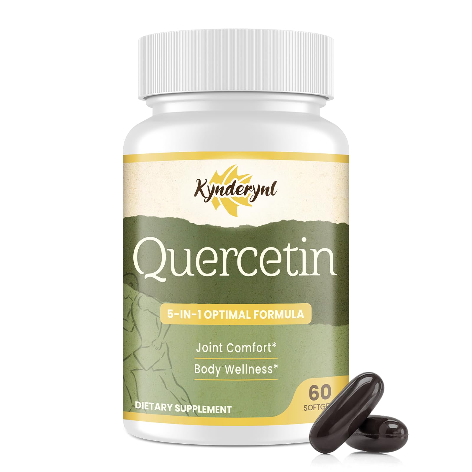 Quercetin Supplement 1000mg Softgels Joint Health Supplement for Mobility Flexibility Antioxidant Boost with Turmeric Grape Seed Extract Non-Acidic