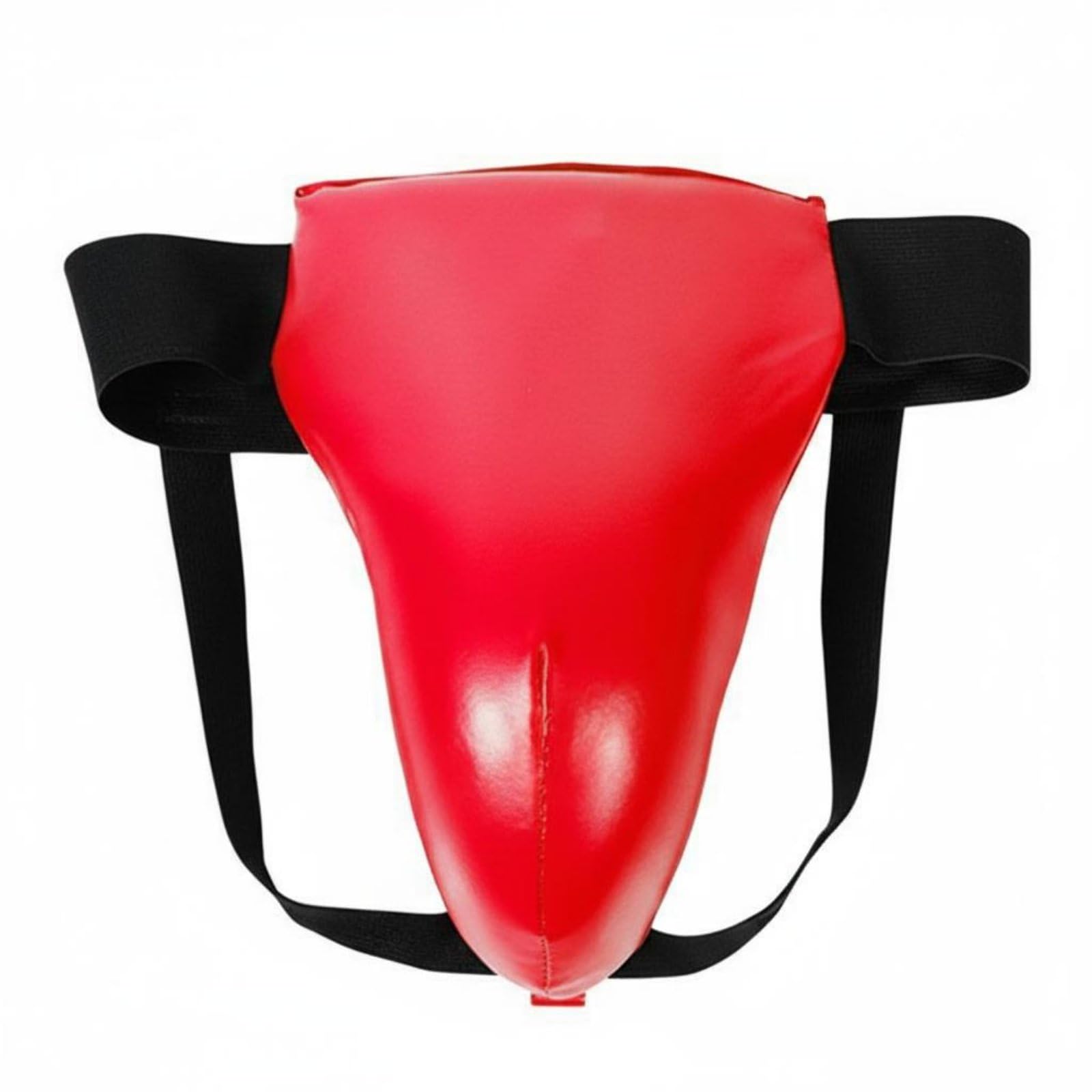 Shock Resistance Taekwondo Groin Protector Lightweight Boxing Groin Guard Adjustable Waistband Combat Arts Athletic Cup Breathable for Men, Kids, Boys, Karate, Muay Thai, Sparring, Red, L-image-11