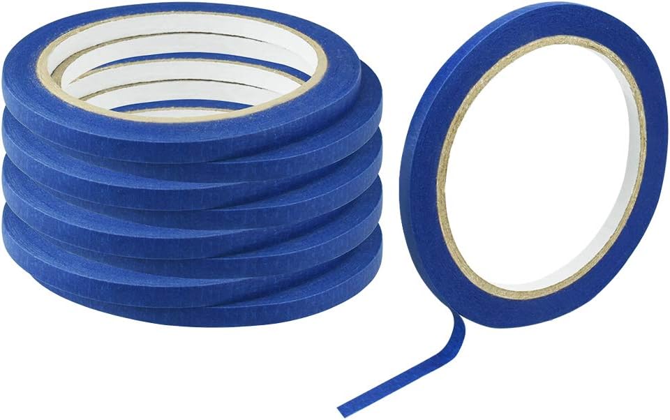 SNAGAROG 9 Rouleaux Ruban De Masquage 6mm X 20m - Ruban Adhésif Peinture Pour Arts Et Travaux Précis