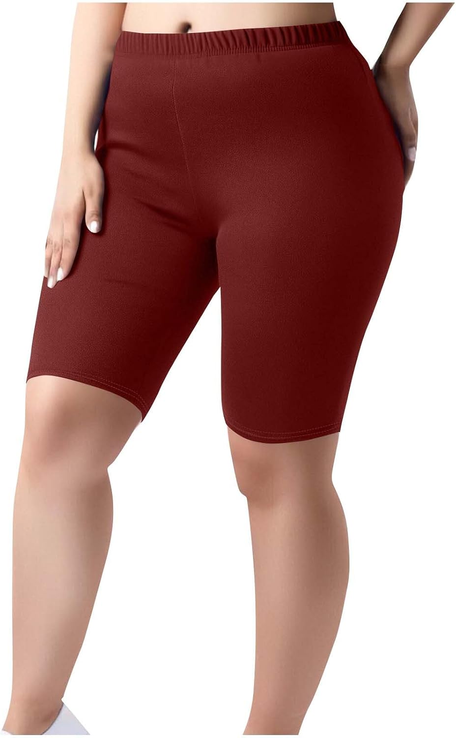 Women Plus Size Bike Shorts High Waisted Workout Fashion Athletic Gym Running Yoga Pants Sport Short Leggings