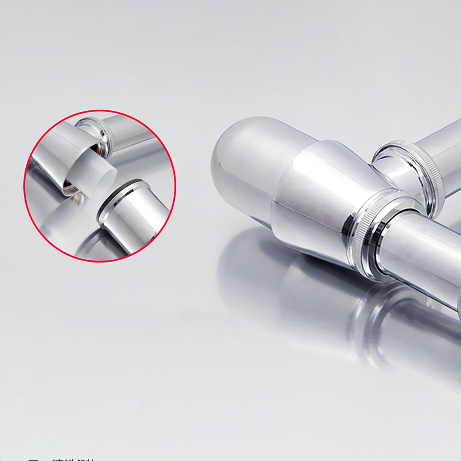 Siphon Waschbecken Bad mit Pop Up Ablaufventil und Überlauf,Flexibles Gewelltes Abflussrohr, Verlängerung Rohr Abfluss,Höhenverstellbares Syphon Waschbecken