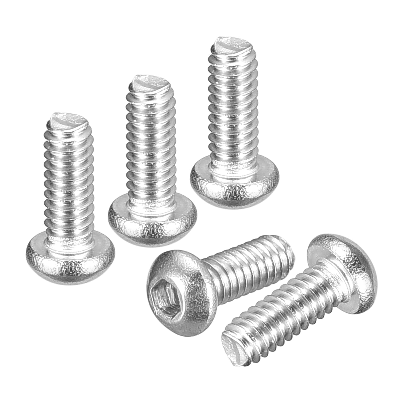 DTGN M1.6-0.35x4mm Button Head Socket Cap Screws - 100Pack - Good for Road Bicycle, Mountain Bike, Auto, Motorcycle - 304 Stainless Steel Whitewashed - Hex Socket Drive Fasteners โ image 1