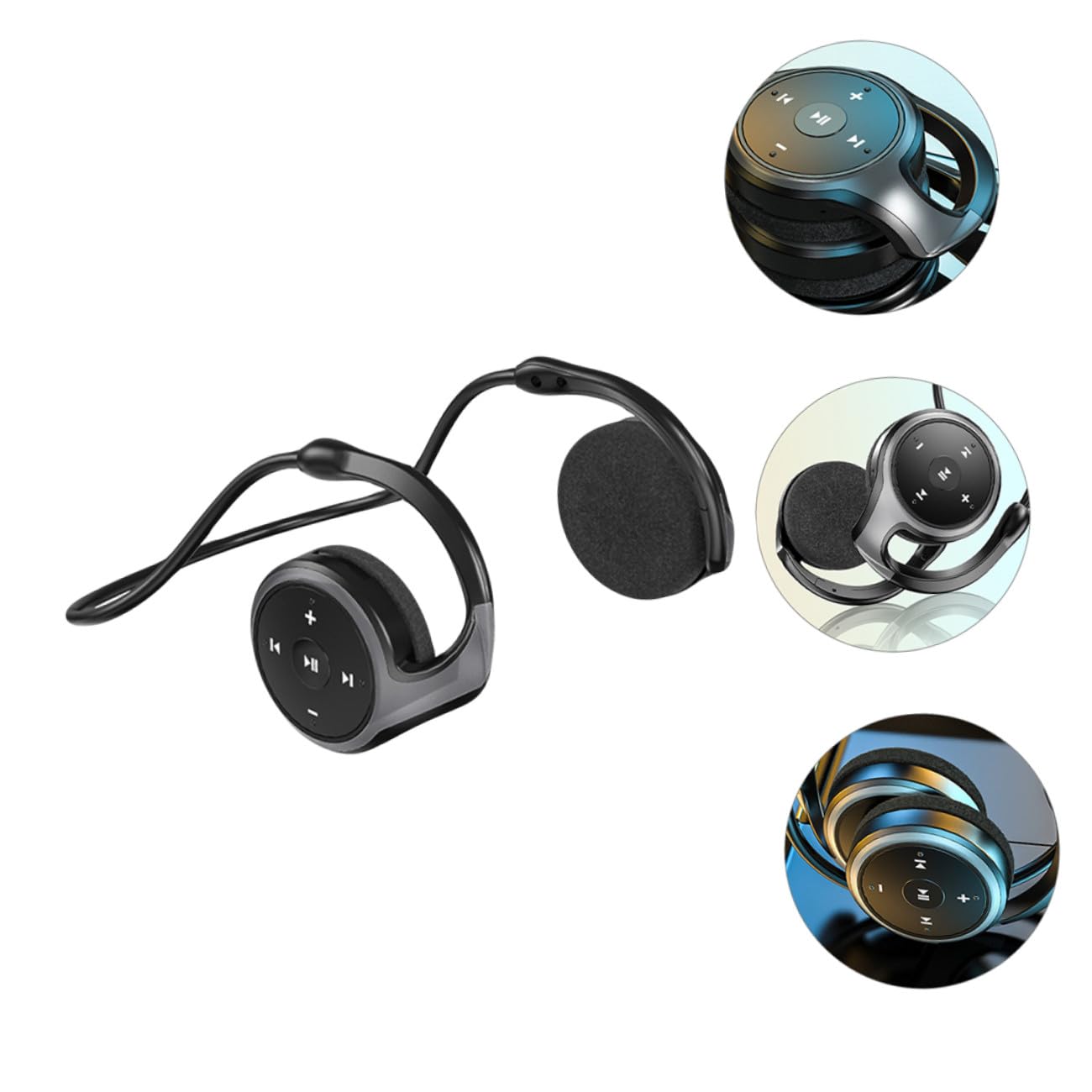 Ipetboom Auricolari Wireless da Viaggio con Riduzione del Rumore, Mini Auricolari Sportivi con Gancio Posteriore per Orecchio, Cuffie Esterne Portatili per Auto e Attività All’aperto,