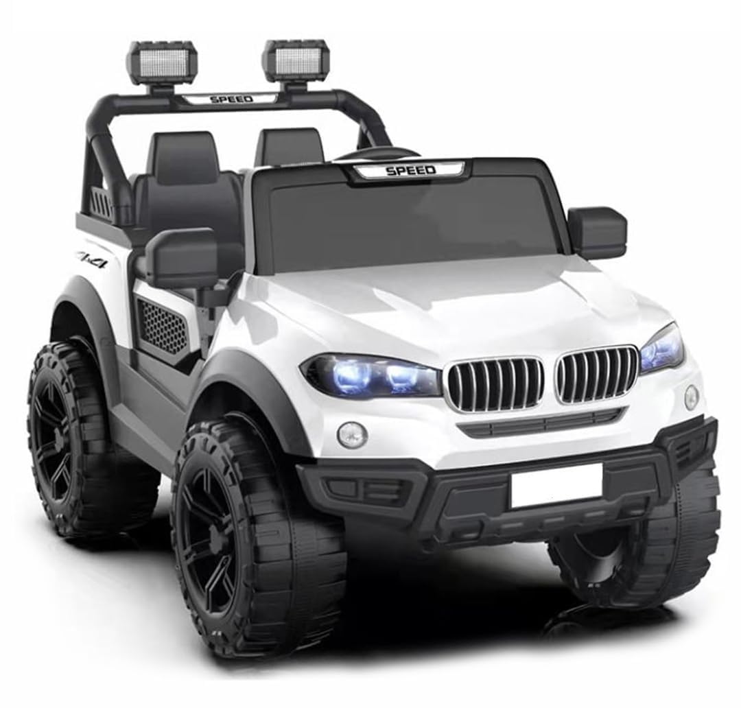 SHAKYA WORLD 888 Battery Operated Jeep for Kids Ride on Toy Kids Car with Bluetooth Music & Light Electric Car Jeep Battery Car for Kids to Drive [ 2 to7 Years ] (White)-image-27