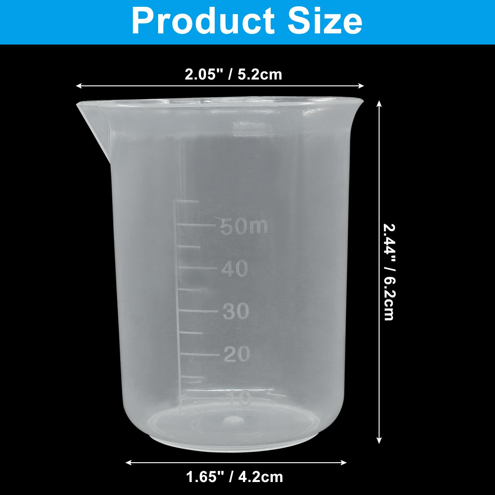 Snapklik.com : LifCratms 3 Pcs Transparent Lab Measuring Cup