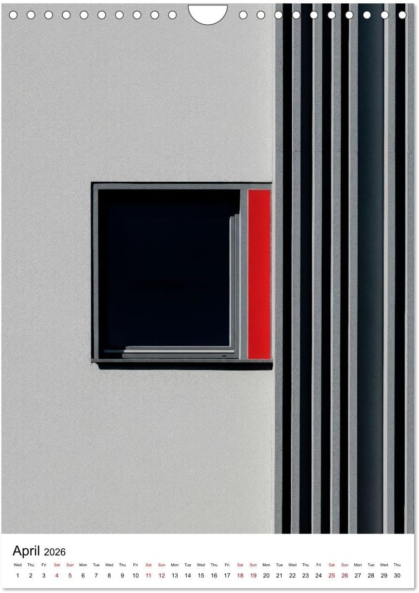Façade architecture in the BAUHAUS style, US-Version (Wall Calendar 2026 DIN A4 Portrait), CALVENDO 12 Month Wall Calendar