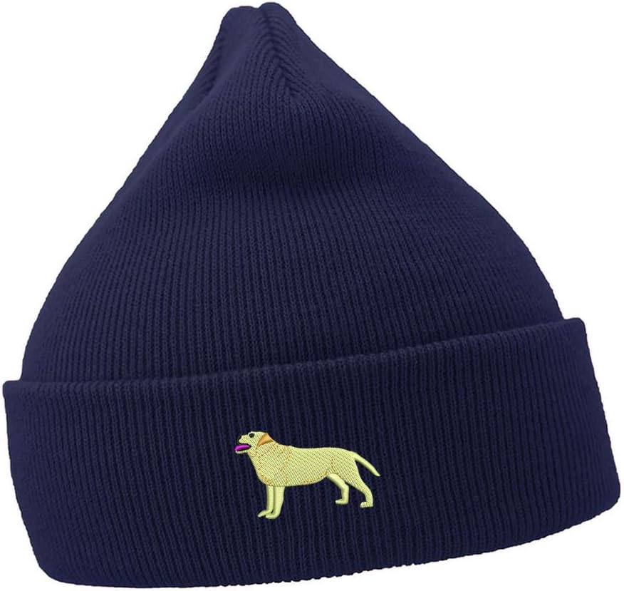 Mens Beanie Hats Labrador Retriever Dog Embroidered Casual Knit Hats Men Women Winter Hat