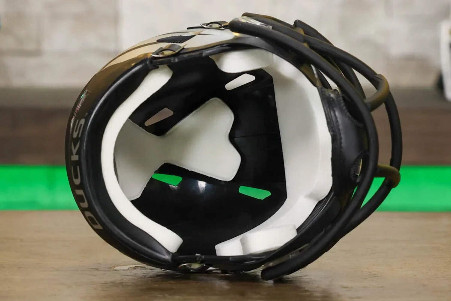 Oregon Ducks Speed Mini Helmet - Black w/Silver Wings