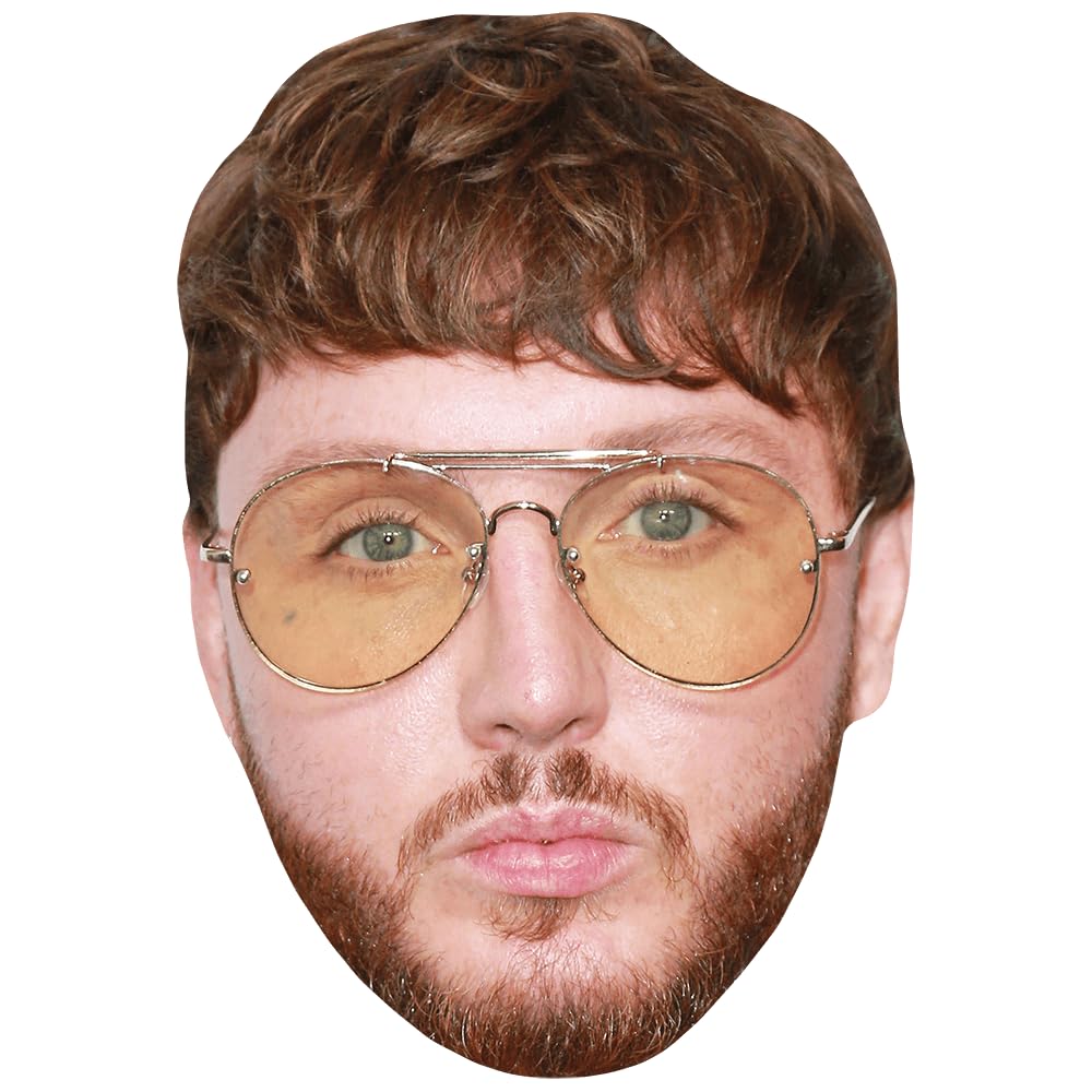 Celebrity Cutouts Lifelike James Arthur (Glasses) Celebrity Mask, Flat Card Face, Fancy Dress Mask