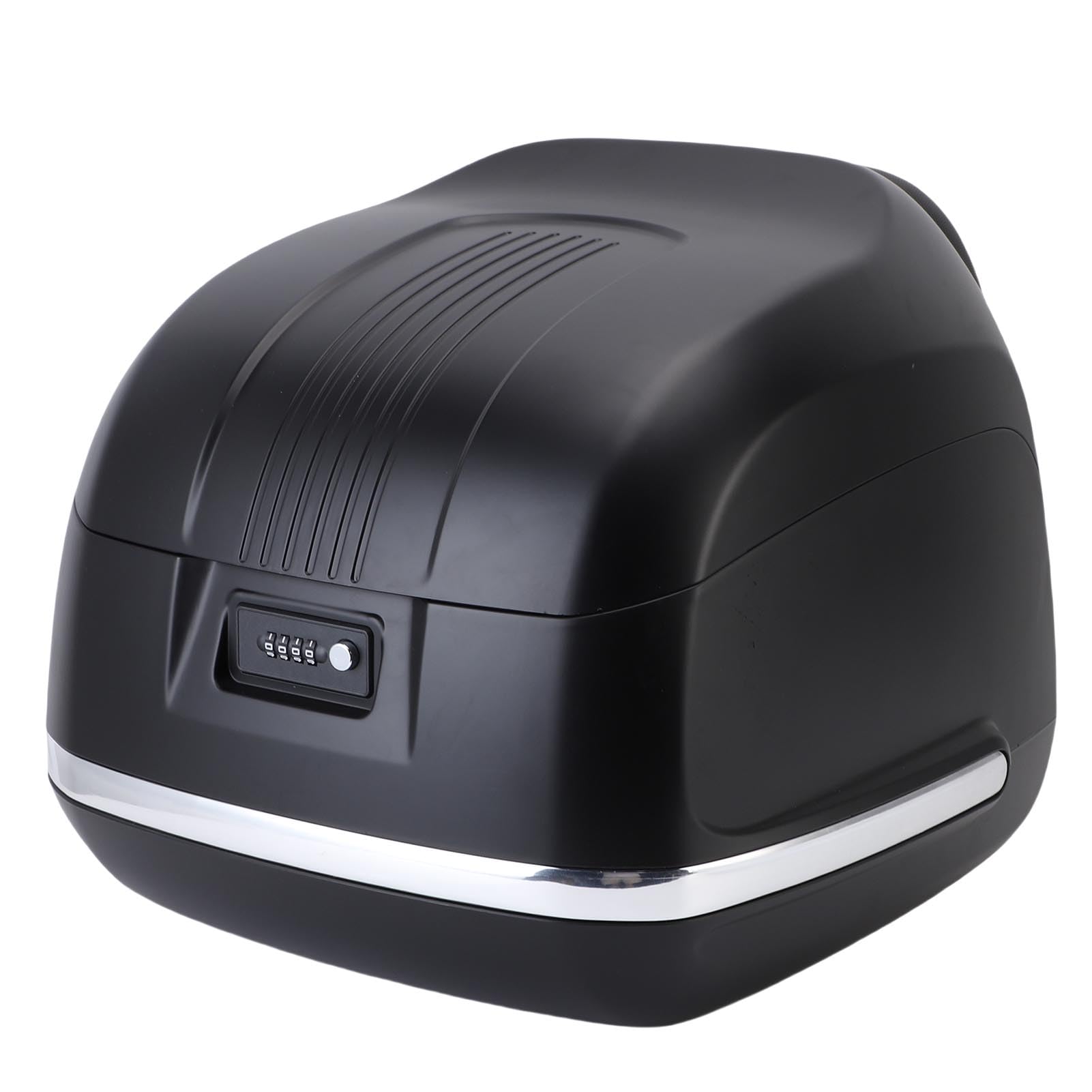 Baúl Trasero Universal para Motocicleta de 35L, Diseño Retro Elegante, Resistente Al Agua para Scooters y Motos Eléctricas (Black)