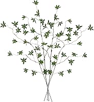 ACRYCS 4pcs 34.7" Artificial Ficus Branches - Realistic Faux Greenery Stems for Vase Filler, Home Office Wedding Decor