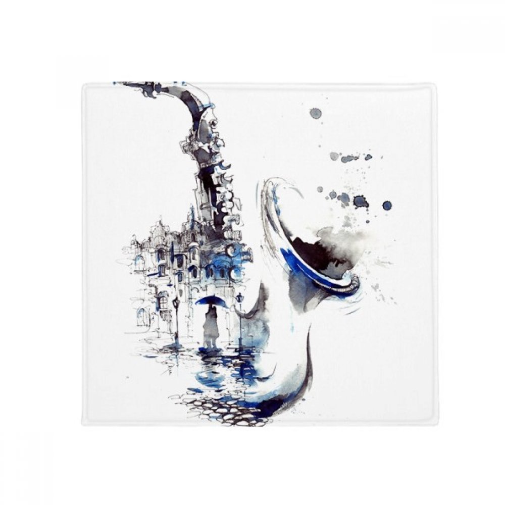 Tapis rond aquarelle ville moderne pour une entrée chaleureuse et salon cosy