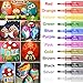 Produktbild RATEL Acrylstifte Marker Stifte, 12 Farben Premium Wasserfest Paint Marker Set Wasserfest Permanent Art Filzstift Acrylic Painter für DIY Stein, Leinwand, Papier, Glasmalerei, Metall, Fotoalbum UVM