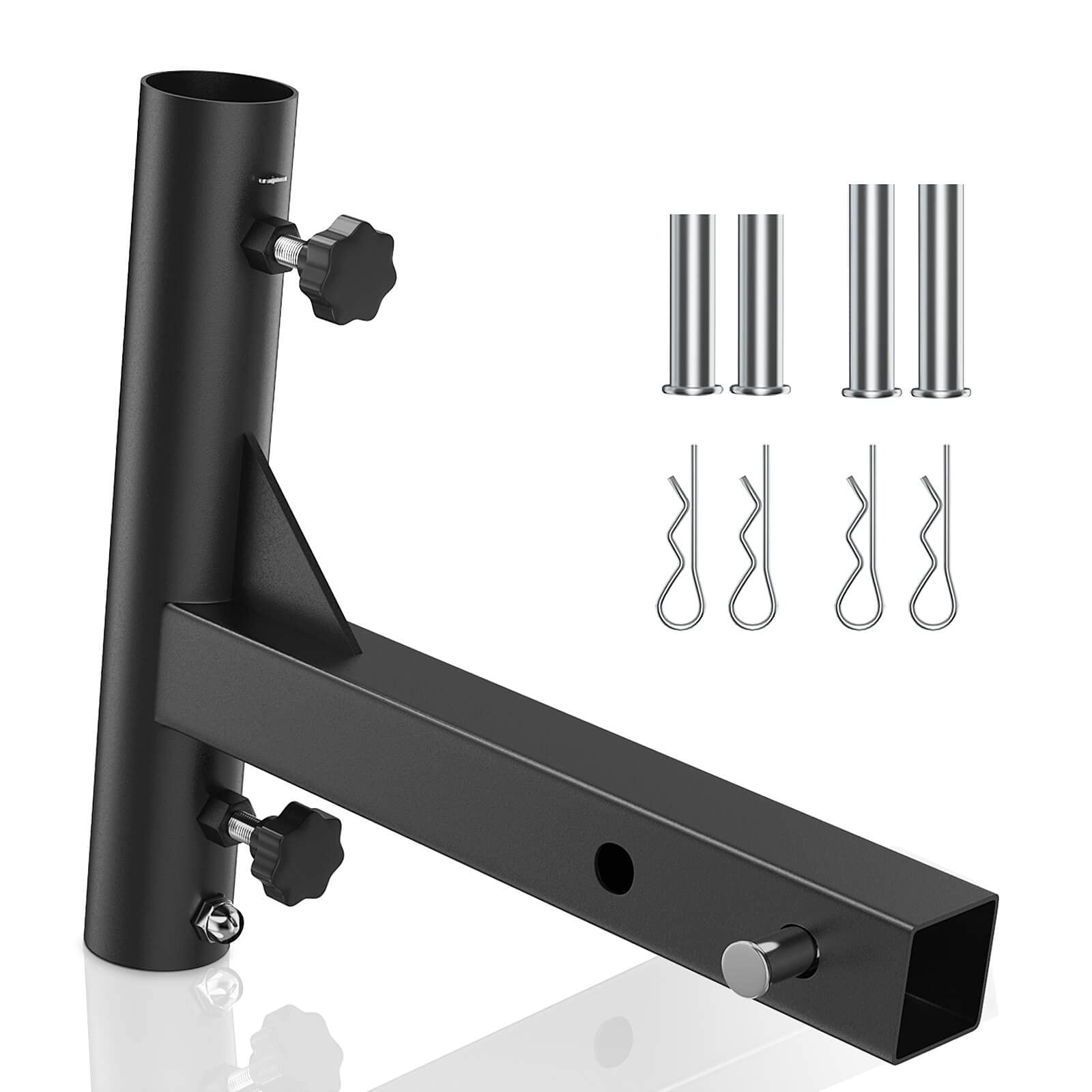 2022 Upgraded Most Stable Car Flag Hitch Mount Holder 2" Hitch Receivers All Metal Heavy Duty Car Flagpole Hitch Mount Compatible for Jeep, SUV, RV, Pickup, Truck, Camper, Trailer