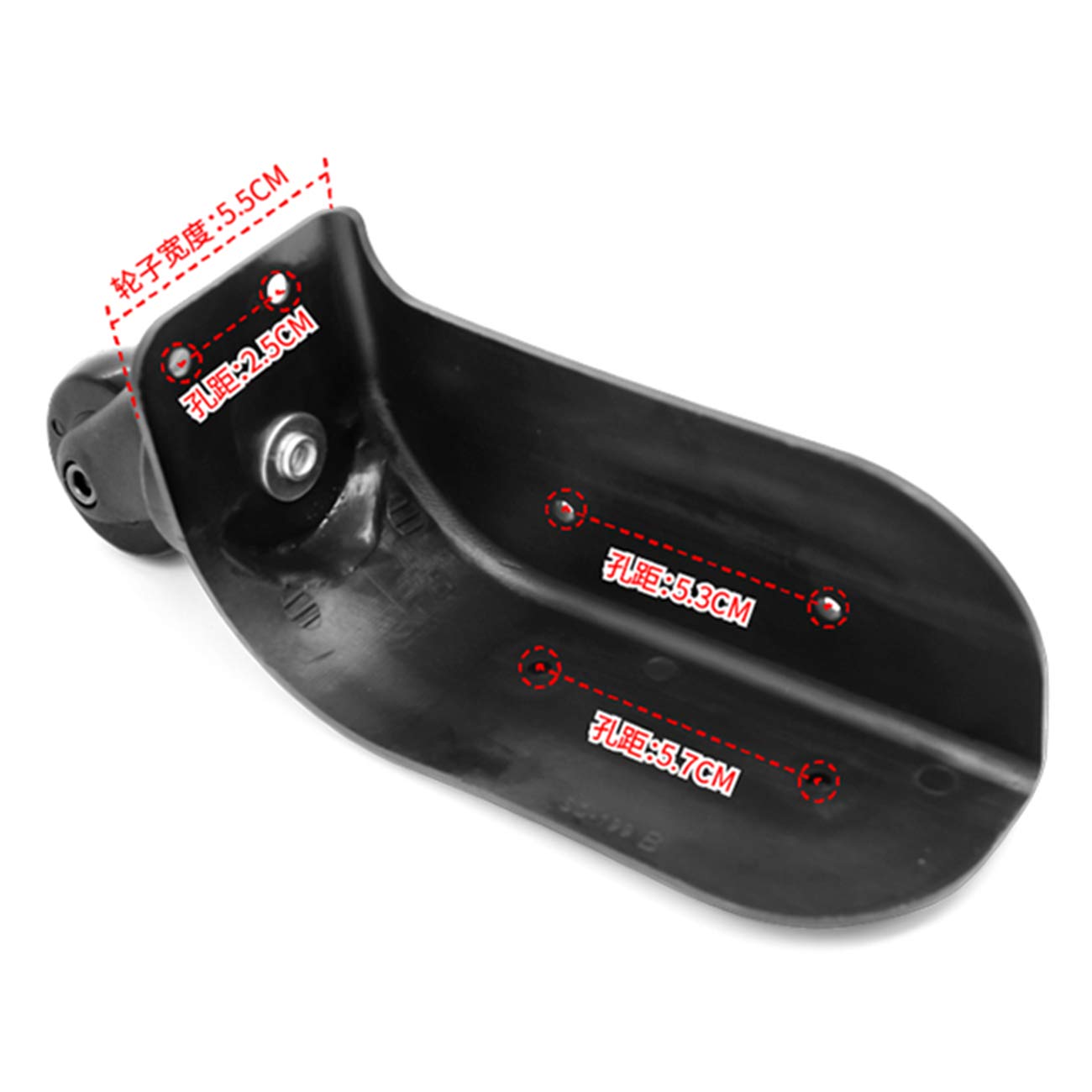 GEBONE Ruote di ricambio per bagagli Ruote di ricambio in plastica per valigie YF-BW020 # Kit di ricambio per riparazione, Un paio di ruote corte e lunghe, Wheel Diameter is about 42 mm, Fai da