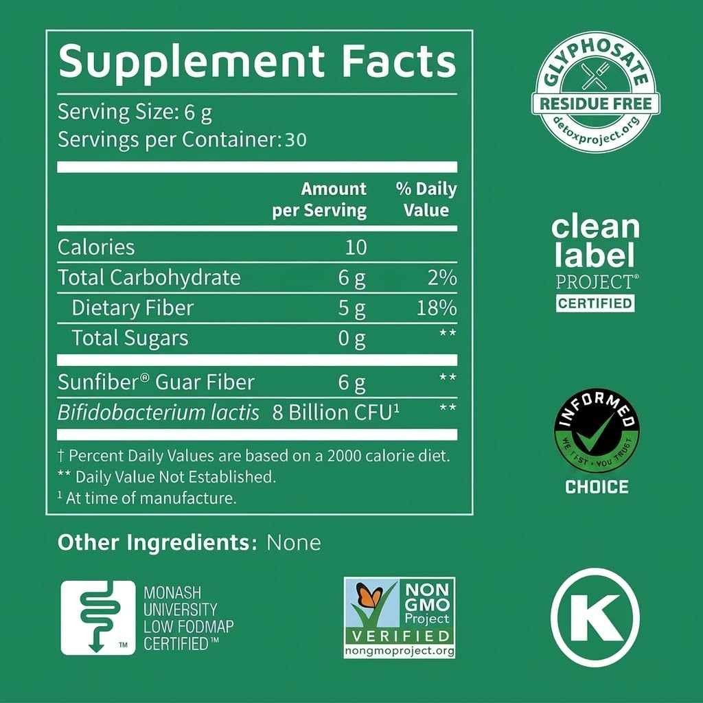 Tomorrow's Nutrition Sunfiber GI Prebiotic Fiber, 30-Day Supply — Amazon image 2