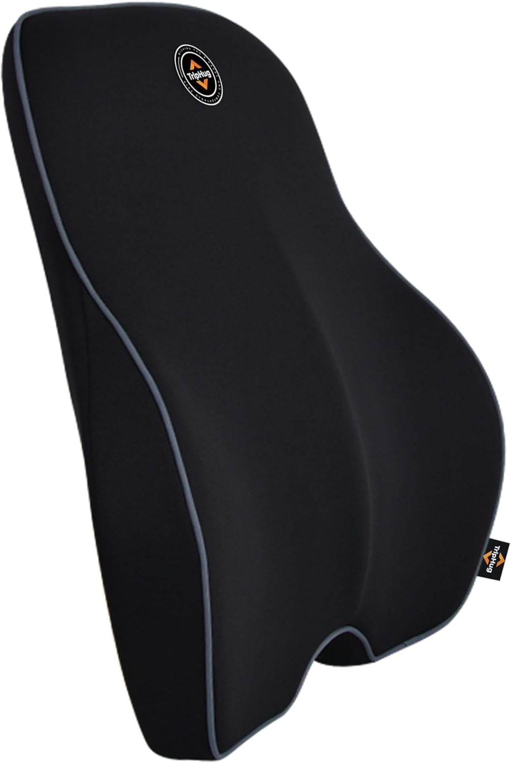 Lumbar Support Pillow for Car, Office, and Gaming Chair, Lumbar Cushion Desk Chair Back Cushion, Memory Foam Back Support Pillow, Comfortable and Breathable, Ergonomic Back - Black