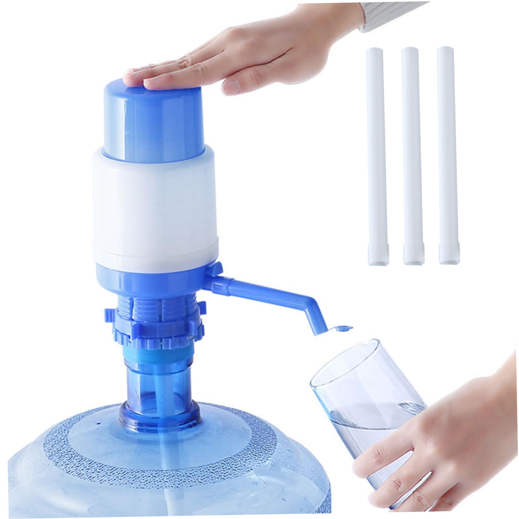 Dispensador de agua manual con bomba portátil y válvula de prensa manual