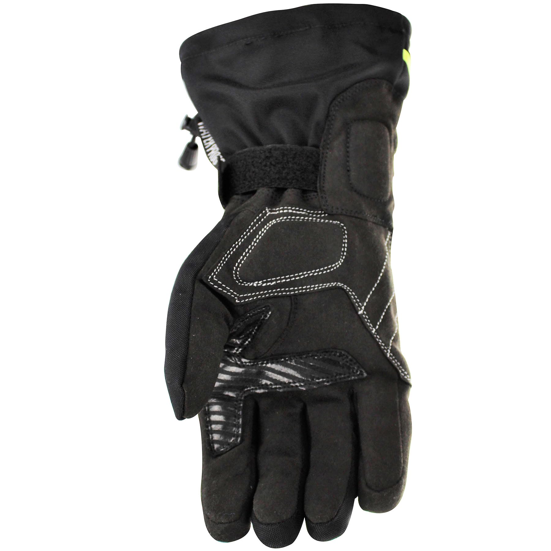 Gants d'hiver shadow-8 -tissu renforcé - moto homologués CE - approuvés CE - gants en cuir imperméable réfléchissant noir, jaune
