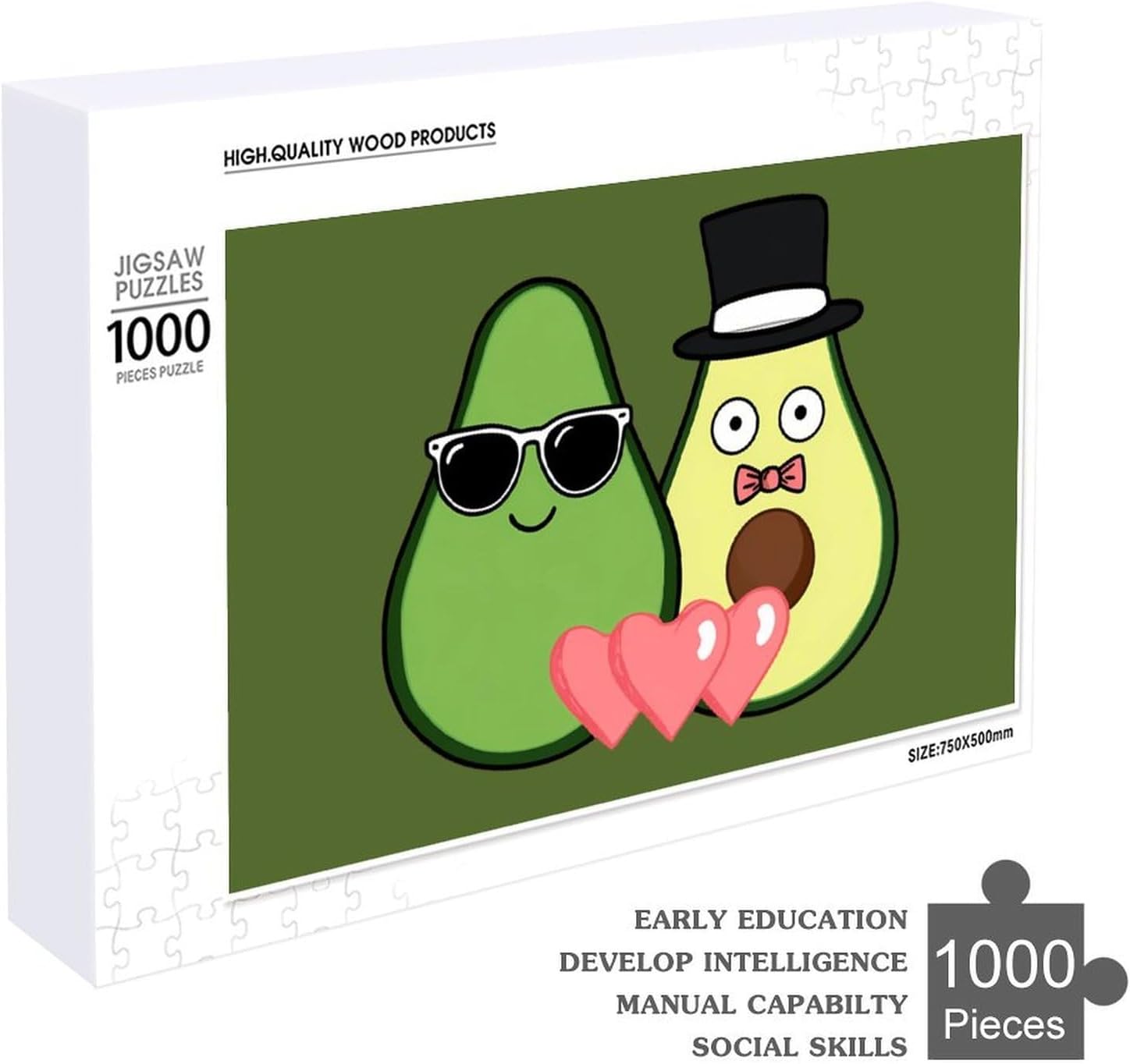 Avocado Puzzles for Adults 1000 PCS Wooden Jigsaw Puzzle Wall Decor Christmas