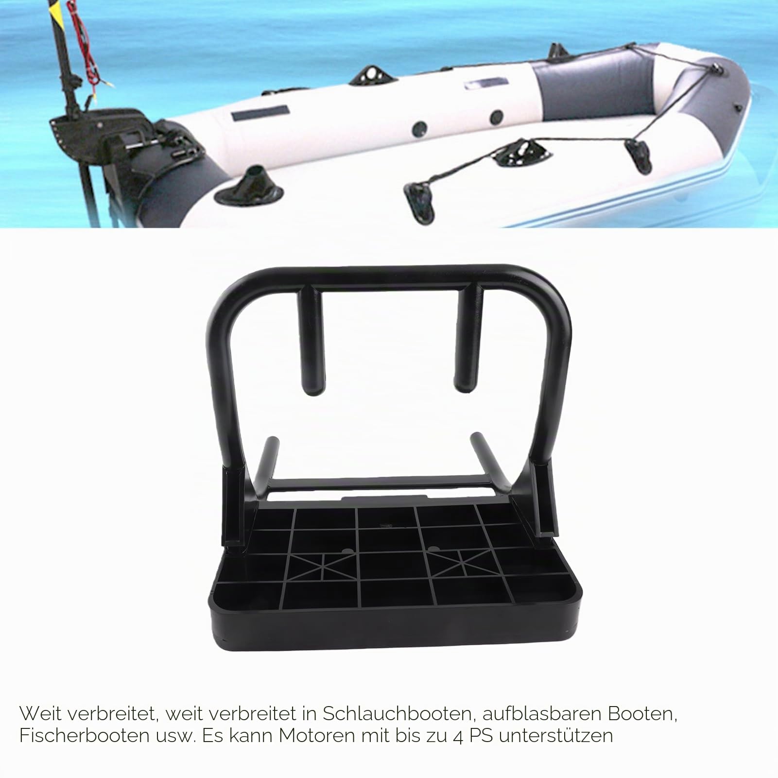 Bewinner Schlauchboot Motorhalterungssatz, Kajak Motorhalterungsschläger Set, Außenbordmotor Installationsständer, für Schlauchboote, Fischerboote