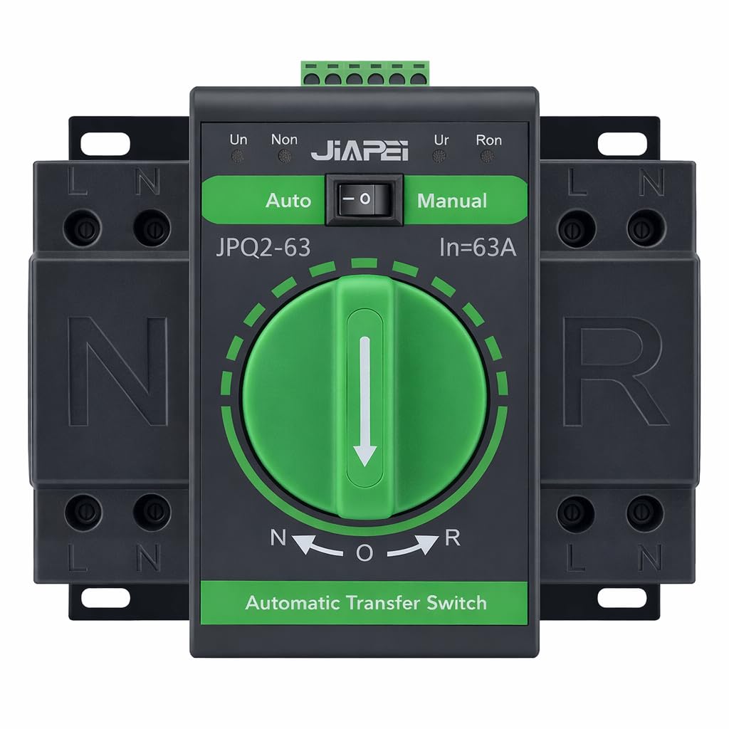 220V 50/60Hz 2P 63A ATS Dual Power Automatic Transfer Switch - Changeover Switch for Generators with Fire - Fighting Function