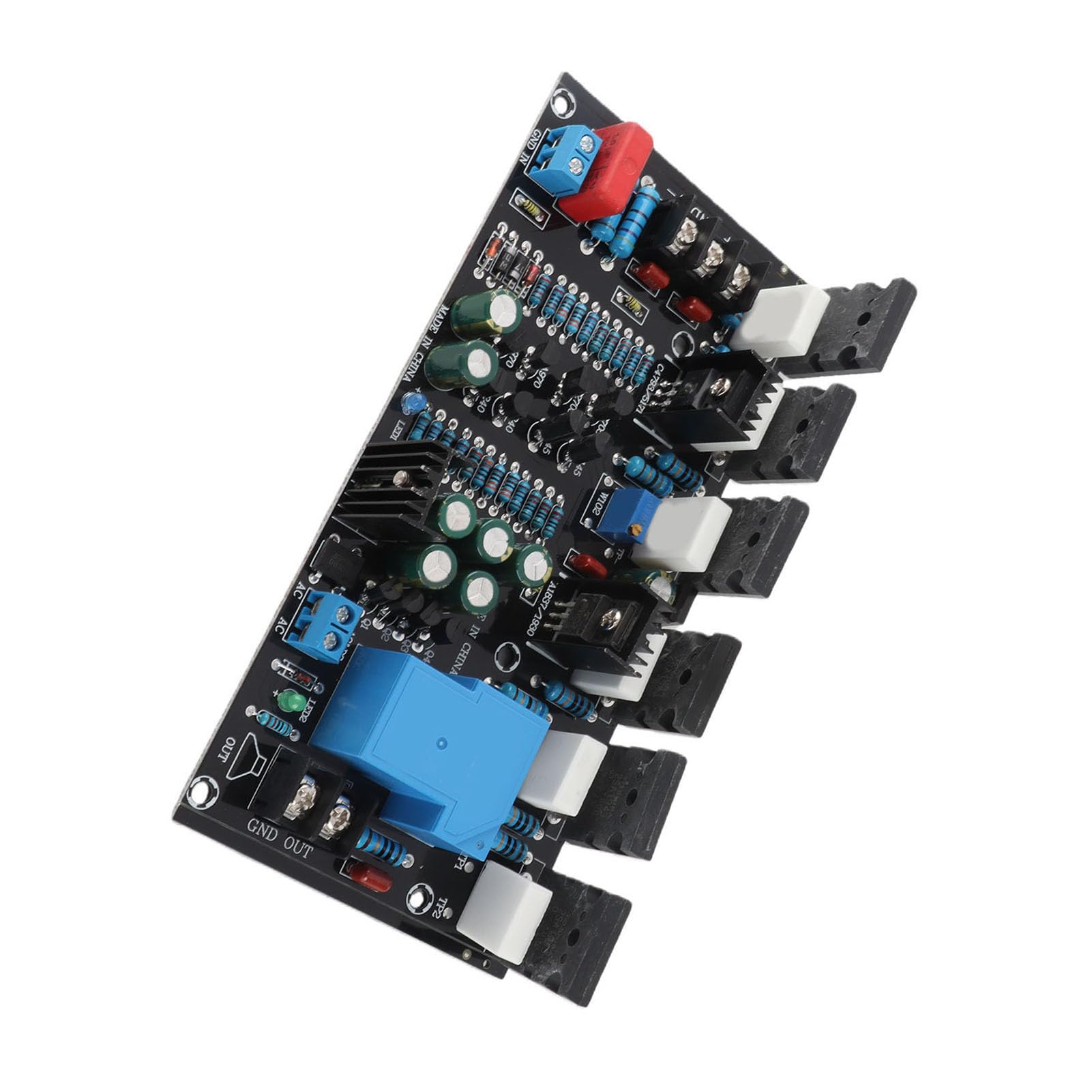 Fabater Placa Amplificadora de Potencia, Canal único de 300 W con Circuito de Protección de Altavoz Módulo Amplificador de Potencia de Audio con Amplio Rango de Voltaje DC 20 12 V para Sistemas de