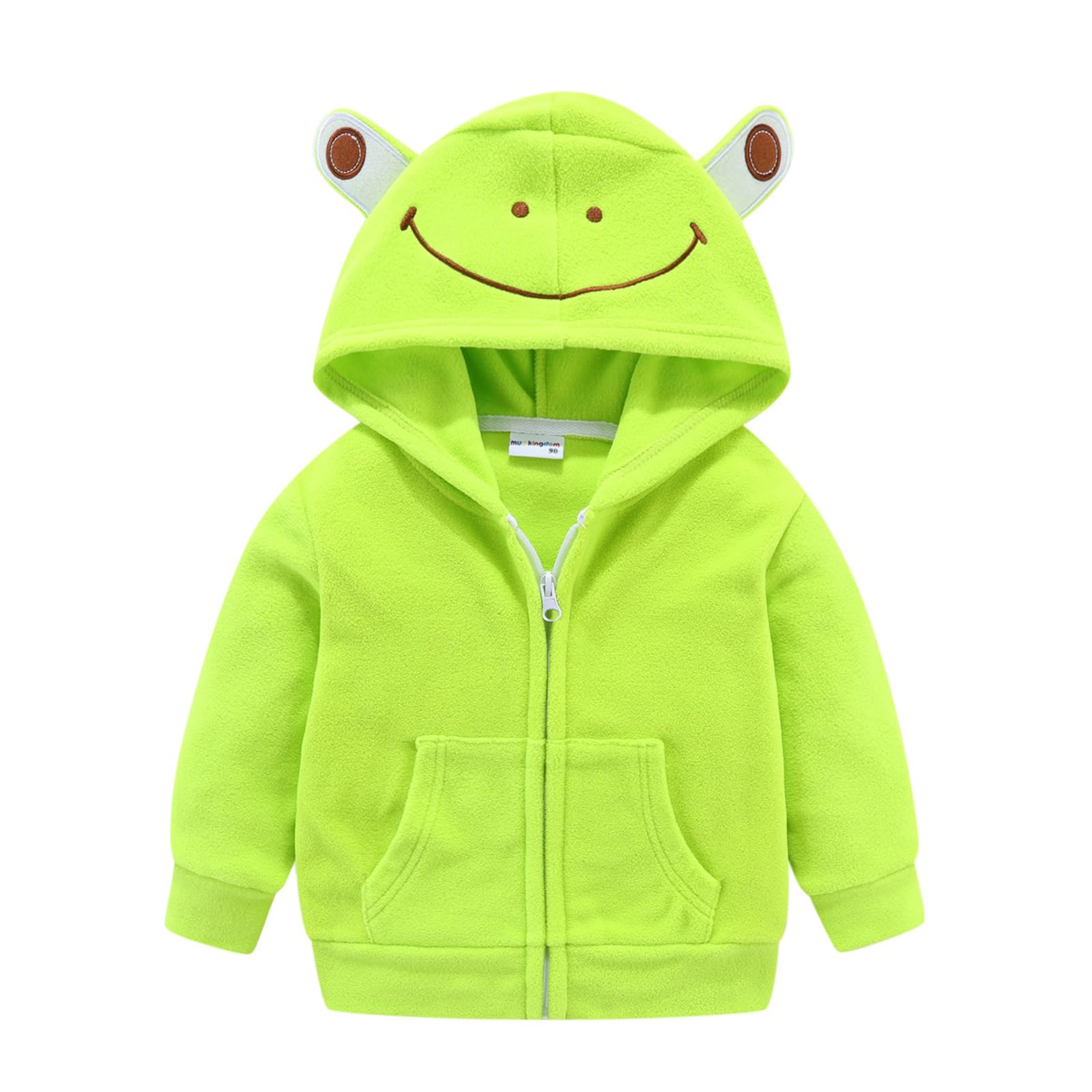 Mud Kingdom Fleece Hoodies Jacket for Boys Girls Full Zipper Long Sleeve Happy Halloween