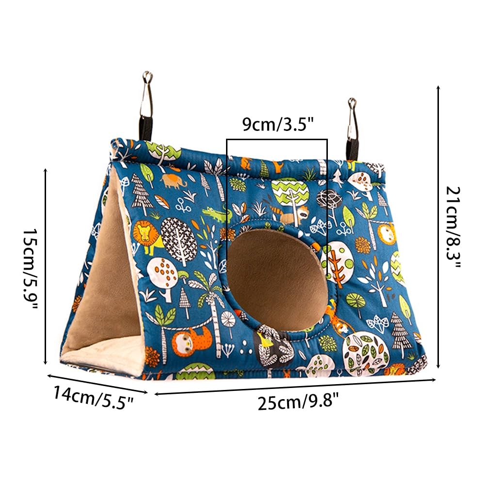 DONGKER Cage de Couchage Nid Perruches,Cage de Couchage pour Perroquet en Peluche avec Boucle de Suspension pour Perruches,Perroquets,Calopsittes