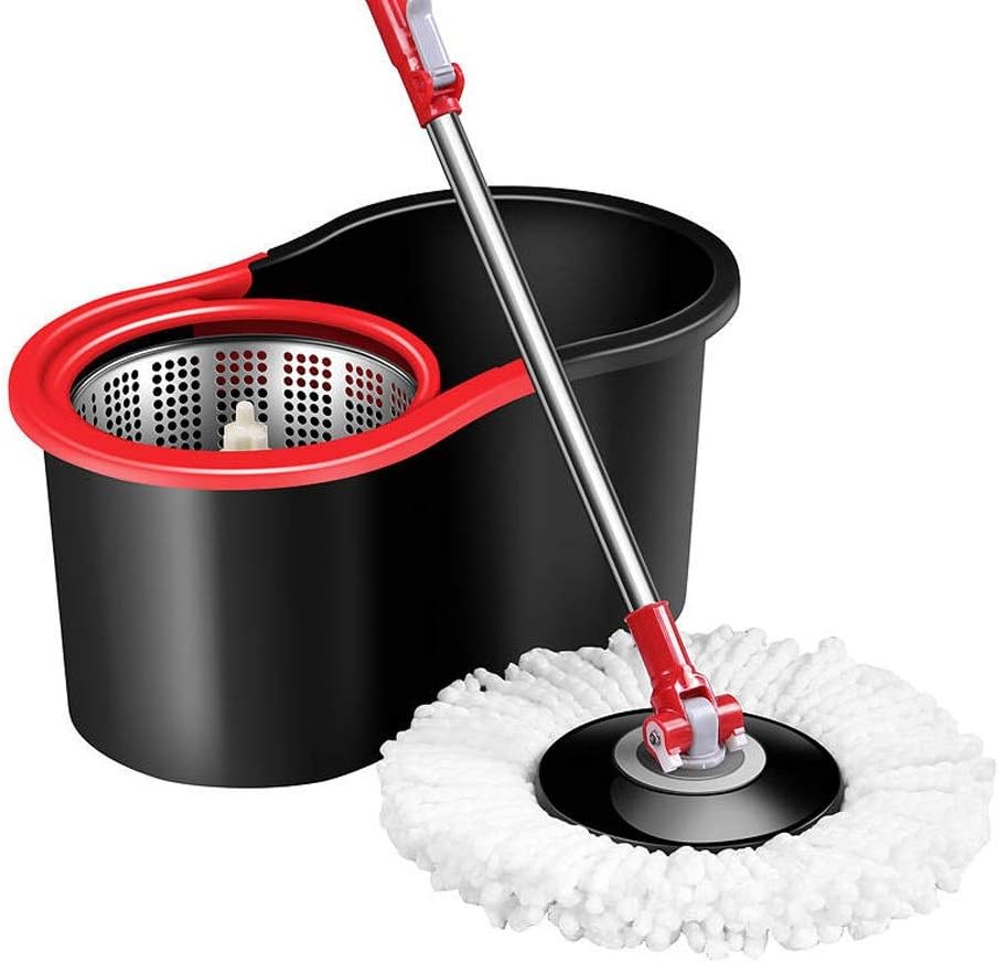 Spin Mop 360° Self Wringing Spinning Washable Microfiber Heads Easy to Use and Store