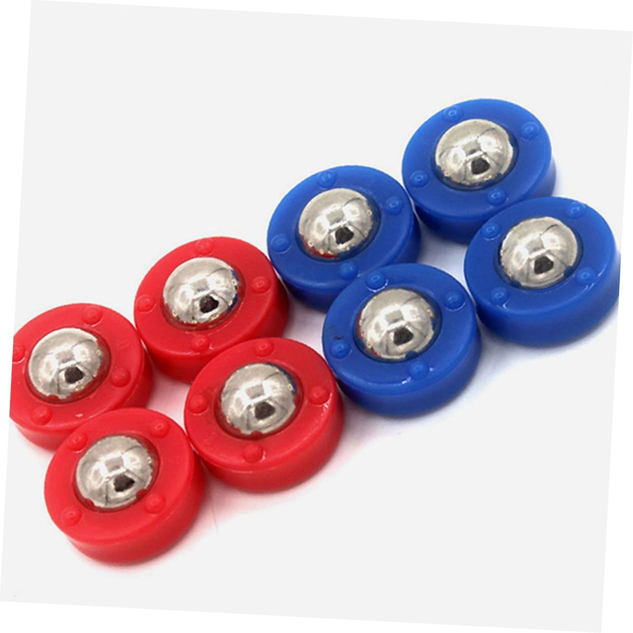YARNOW 20pcs Mini Shuffleboard Pucks Tabletop Game Beads for Indoor Fun for and Parties Red Blue