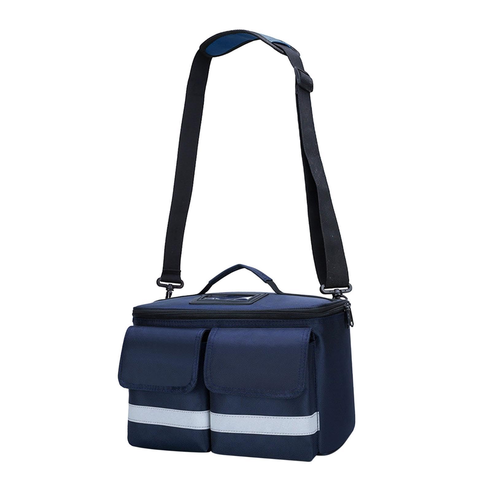 Borsa compatta per soccorso di emergenza,blu scuro,32x19x18cm | portatile, per la casa e gli spostamenti, versatile, con una sola spalla, per kit di soccorso per la famiglia, organizer da