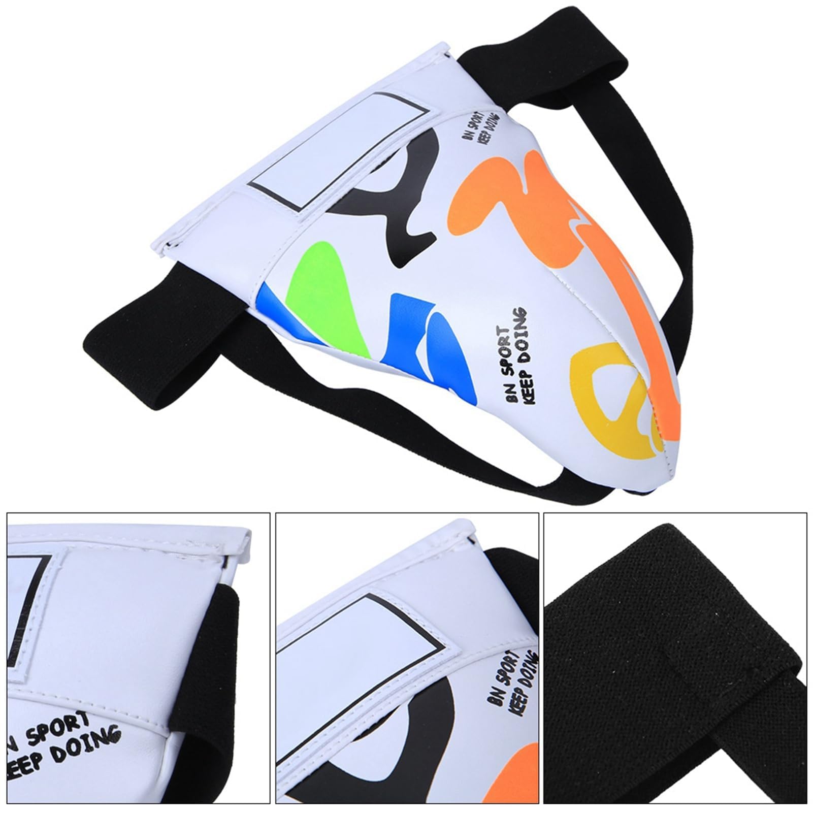 Protezione inguinale per bambini, attrezzatura protettiva per boxe per bambini protezione inguinale traspirante con graffiti per allenamento di boxe e taekwondo