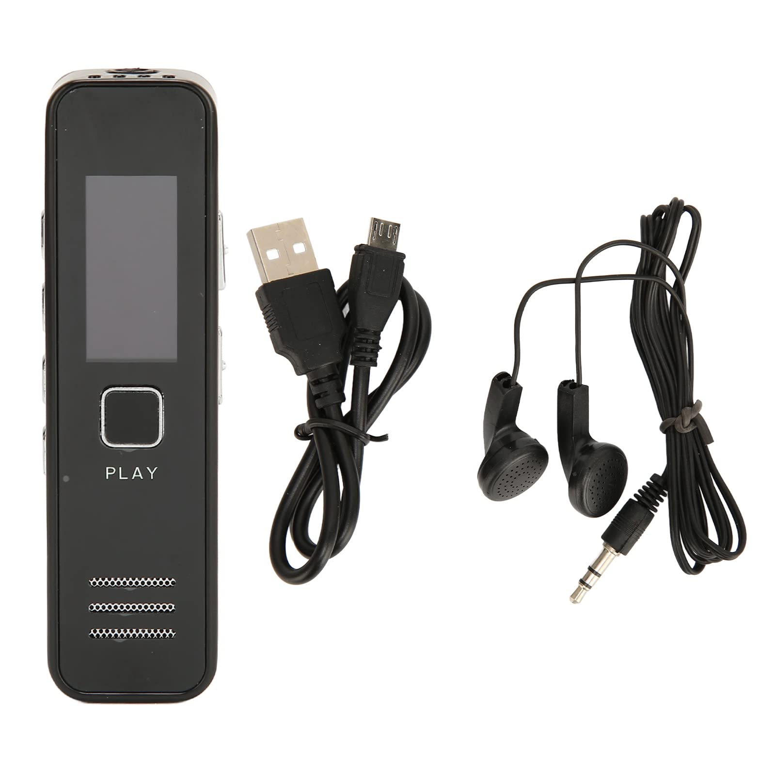 Asixxsix Registratore Vocale Digitale, Registratore Vocale da 32 GB con Riproduzione, Mini Dispositivo di Registrazione HD Portatile per Dittafono per Conferenze, Riunioni,
